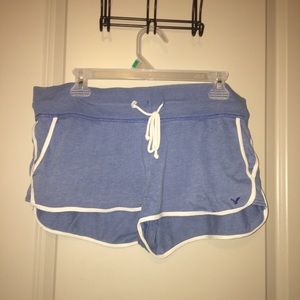 American Eagle blue fleece shorts